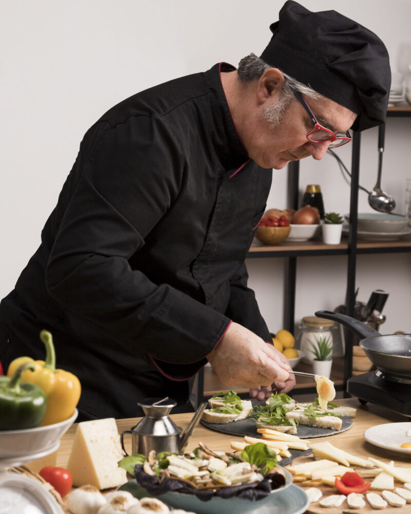 side-view-chef-cooking